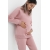 Костюм для кормящих и беременных из футера, розовый