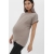 Футболка для беременных и кормящих с вертикальными молниями, цвет бежевый