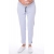 Брюки для беременных и родивших джерси с лампасами, светло-голубые