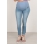 Джинсы для беременных зауженные, голубые