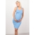 Платье-майка для кормящих и беременных кашкорсе, голубое