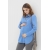 Рубашка для кормящих и беременных из блузочной ткани, голубая