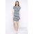 Платье для кормящих и беременных, голубое в серую полоску