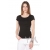 Футболка из рибаны для кормящих и беременных, черная