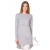 Платье-туника для беременных и кормящих с длинным рукавом, серый меланж