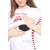 Футболка с принтом для беременных и кормящих, белая/красная полоска