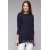 Туника для кормящих и беременных из футера, темно-синяя