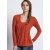 Топ для кормления Mothers en Vogue "Slouchy Pleated LS", цвет "паприка"